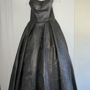 Grey Sparkly Prom Dress Size 4